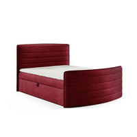 BOXBETT Ambra In Elisa Velvet - Rot, Holzwerkstoff/Textil (160/200cm) - Fun Möbel