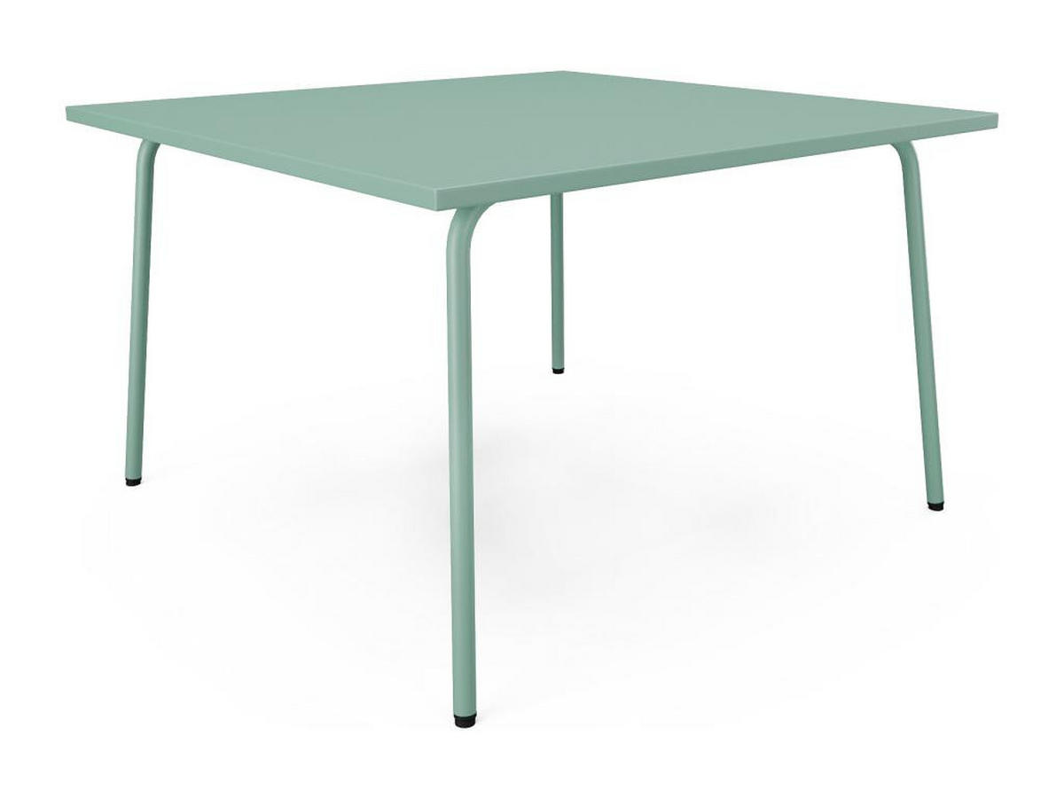 GARTENTISCH quadratisch - L. 120 cm - Metall - Mandelgrün - MIRMANDE von MYLIA - Grün, Metall (120/120/75cm) - Vente-Unique