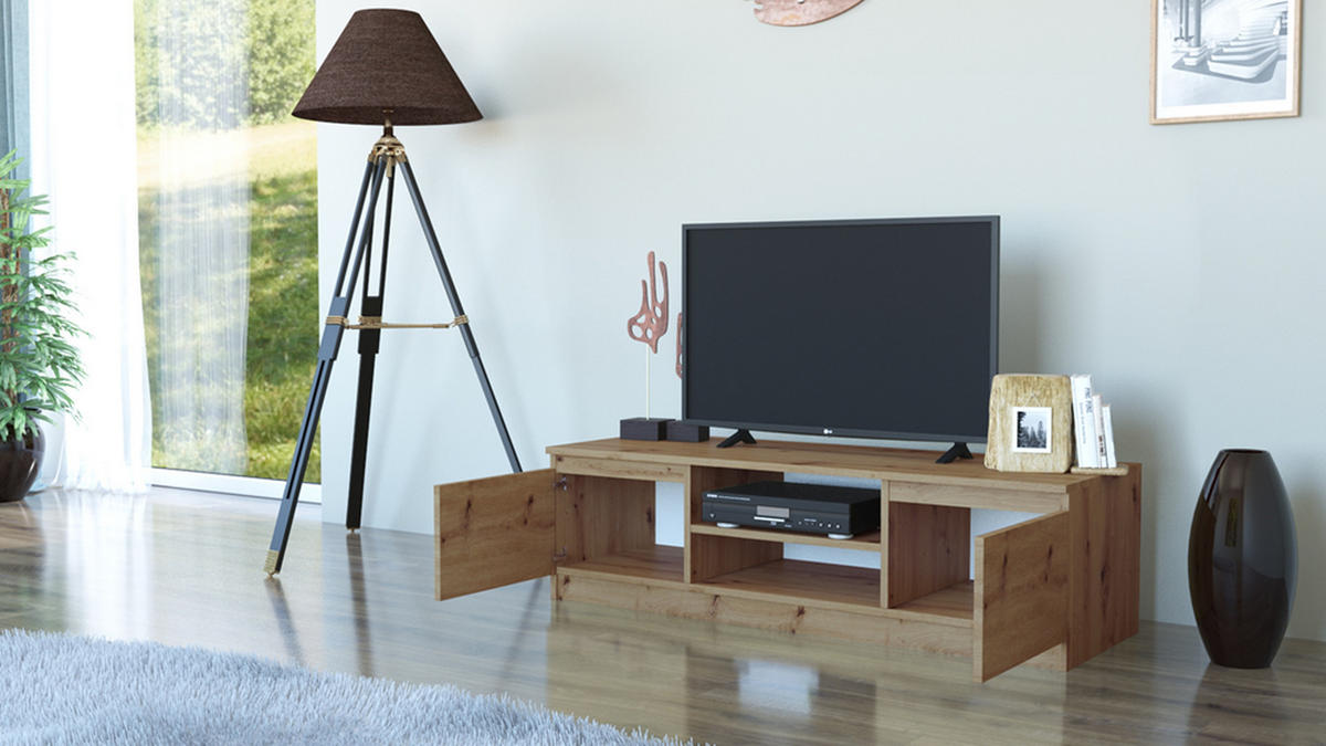 TV SKRINKA - dub artisan, kompozitné drevo (120/36/40cm) - RAUMHIRSCH FURNITURE