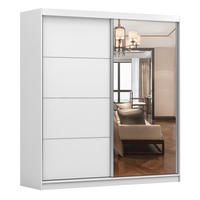 SCHIEBETÜRENSCHRANK - Schrank BEN 42 Weiß - Weiß, Holzwerkstoff (203/218/61cm) - Möblo