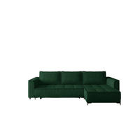ECKSOFA Juna Mit Schlaffunktion - Grün, Holzwerkstoff/Textil (240/140cm) - Fun Möbel