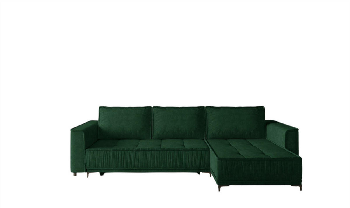 ECKSOFA Juna Mit Schlaffunktion - Grün, Holzwerkstoff/Textil (240/140cm) - Fun Möbel