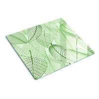 GLASPLATTE 60x52 cm Blattmuster - Grün, Glas (60/0.4/52cm) - TULUP