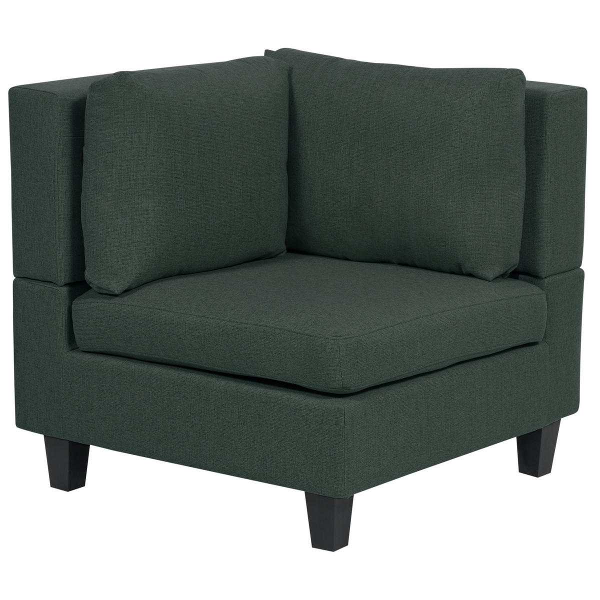 MODULÁRNÍ POHOVKA 5-místná Tvar U Tmavě zelená Látka Unstad - zelená barva, textil (228/72/76cm) - Beliani