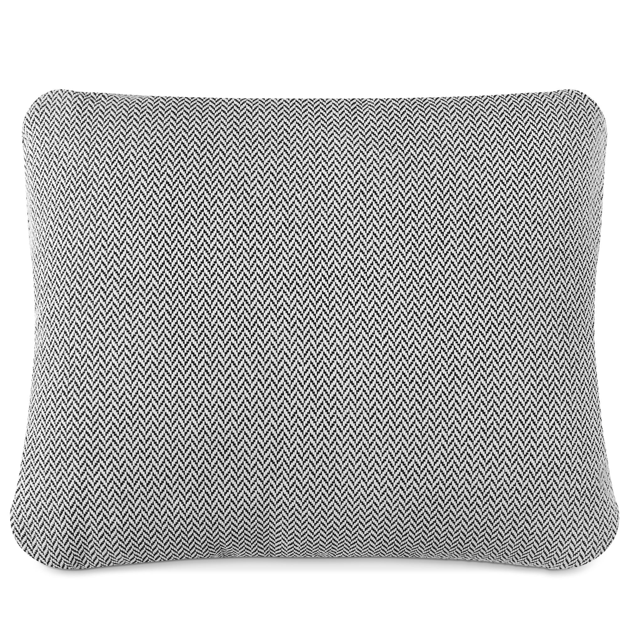 GARTENKISSEN RAMBE Dekokissen mit Füllung, 40x35 cm, Outdoorgeeignet, Schwarz - Schwarz/Weiß, Textil (40/35cm) - KONSIMO®