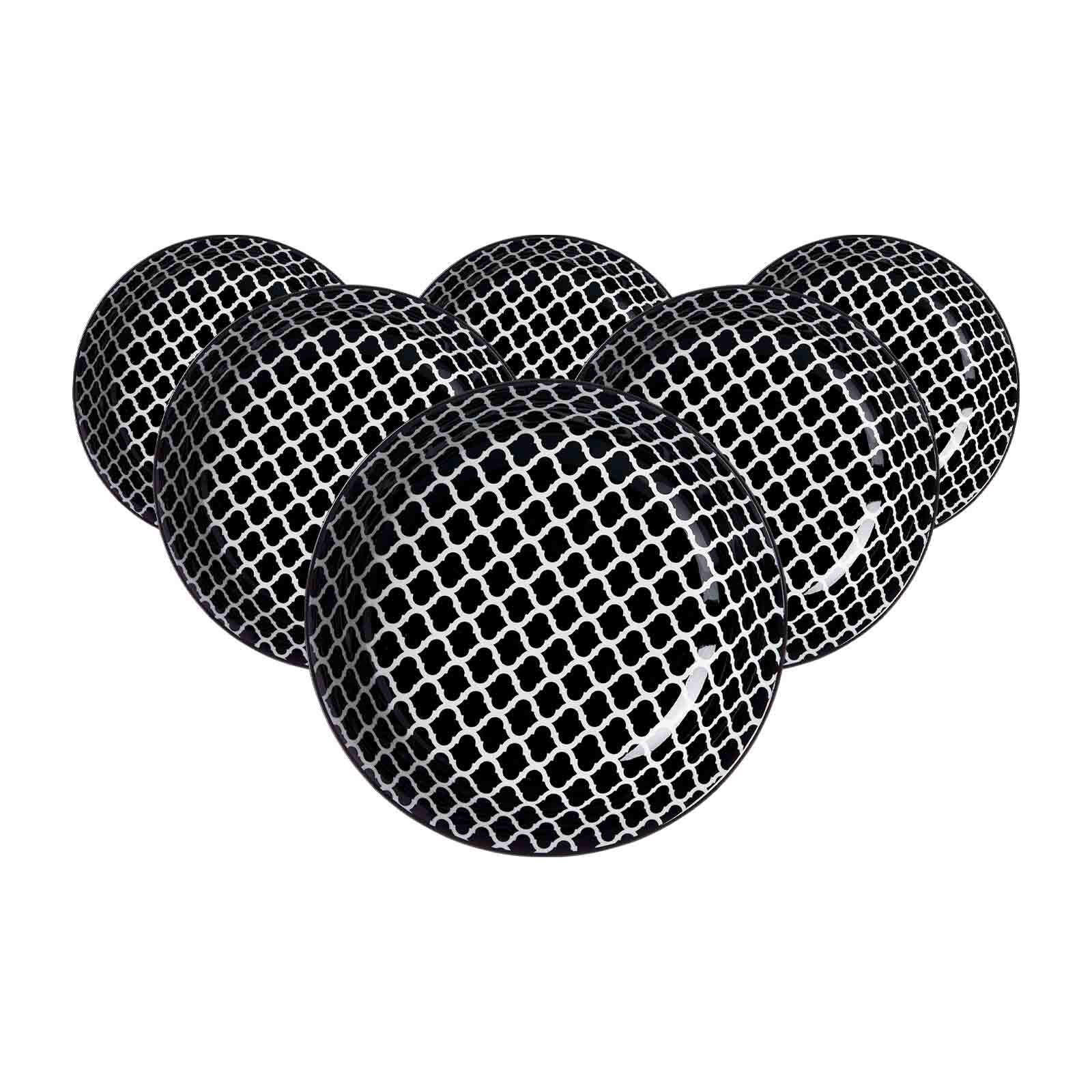 SUPPENTELLER Takeo Swing schwarz-weiß ø 20,5 cm 6er Set - Schwarz/Weiß, Keramik (20.5cm) - Ritzenhoff Breker