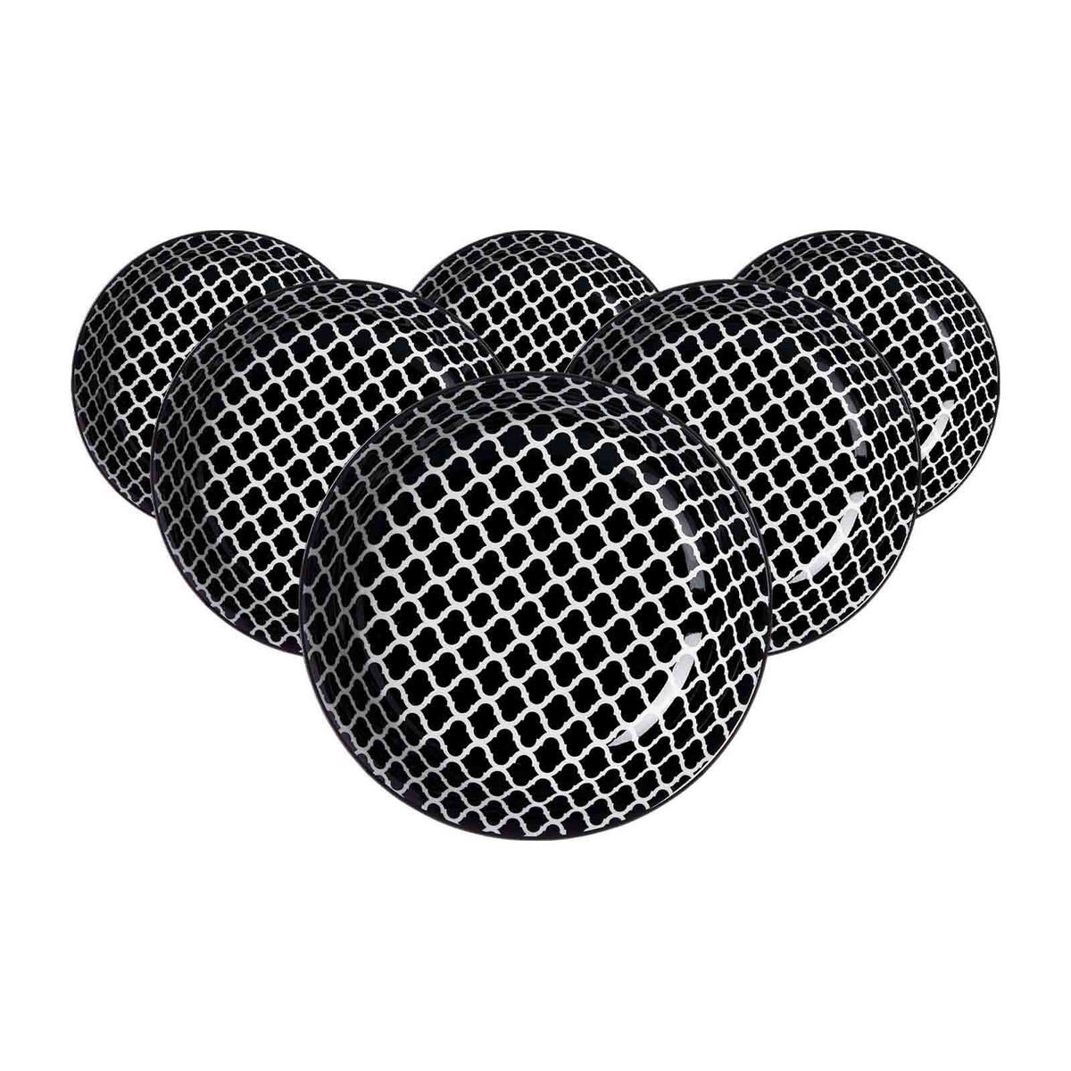 SUPPENTELLER Takeo Swing schwarz-weiß ø 20,5 cm 6er Set - Schwarz/Weiß, Keramik (20.5cm) - Ritzenhoff Breker