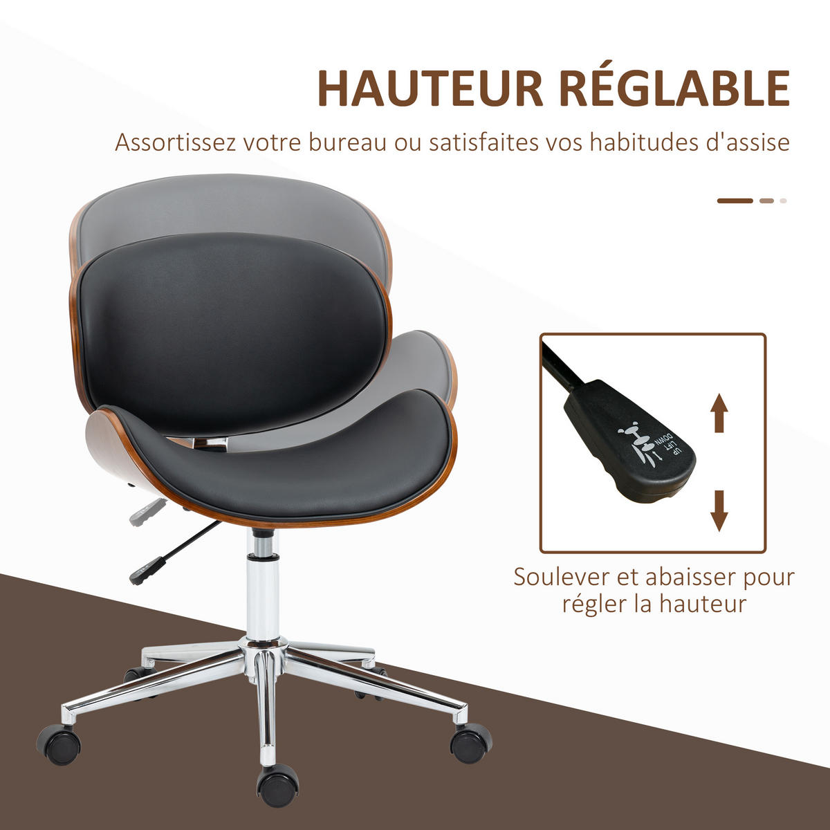DREHSTUHL DE-11691 53x53 cm Holz/Schwarz - Schwarz, Metall (53/87/53cm) - ComfortXL