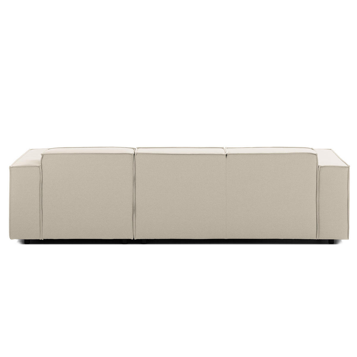 ECKSOFA mit Longchair - Schwarz/Weiß, Kunststoff/Textil (260/177cm) - home24