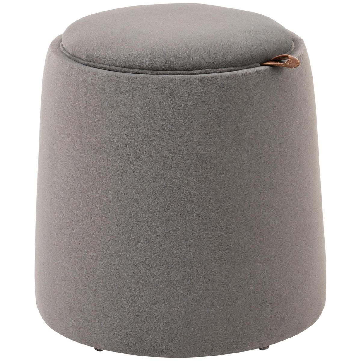 2-IN-1 Ottomane Sitzhocker inklusive Stauraum, abnehmbaren Deckel in Samtoptik - Dunkelgrau/Braun, Holz/Kunststoff (44/47.5/44cm) - HOMCOM