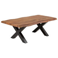 COUCHTISCH MAMMUT 110cm Akazie Baumkante Honey Finish - Braun, Holz (60/110/40cm) - riess-ambiente