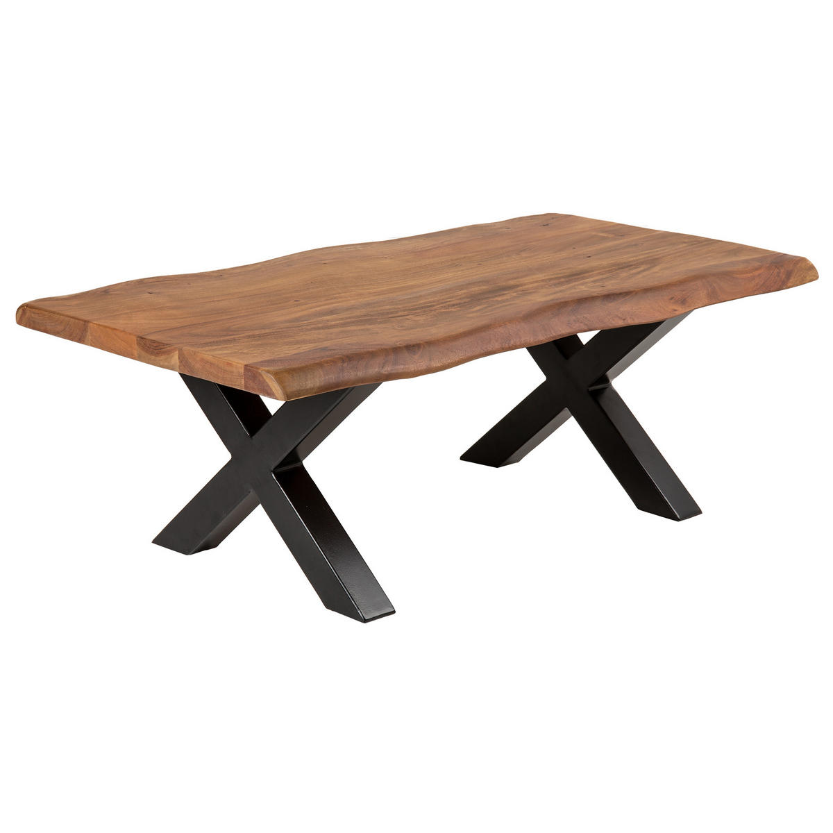 COUCHTISCH MAMMUT 110cm Akazie Baumkante Honey Finish - Braun, Holz (60/110/40cm) - riess-ambiente