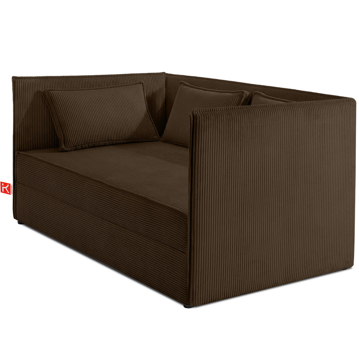 JUGENDBETT ROTI Einzelbett mit Bettkasten, 90x200cm, Bett mit Bonellmatratze, mit Rückenlehne - Dunkelbraun/Schwarz, Holz/Holzwerkstoff (92/200cm) - KONSIMO®