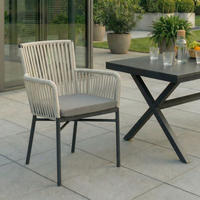 GARTENSTUHL AFUERA 6ER-SET - Grau, Textil/Metall (56/85/59cm) - IDIMEX