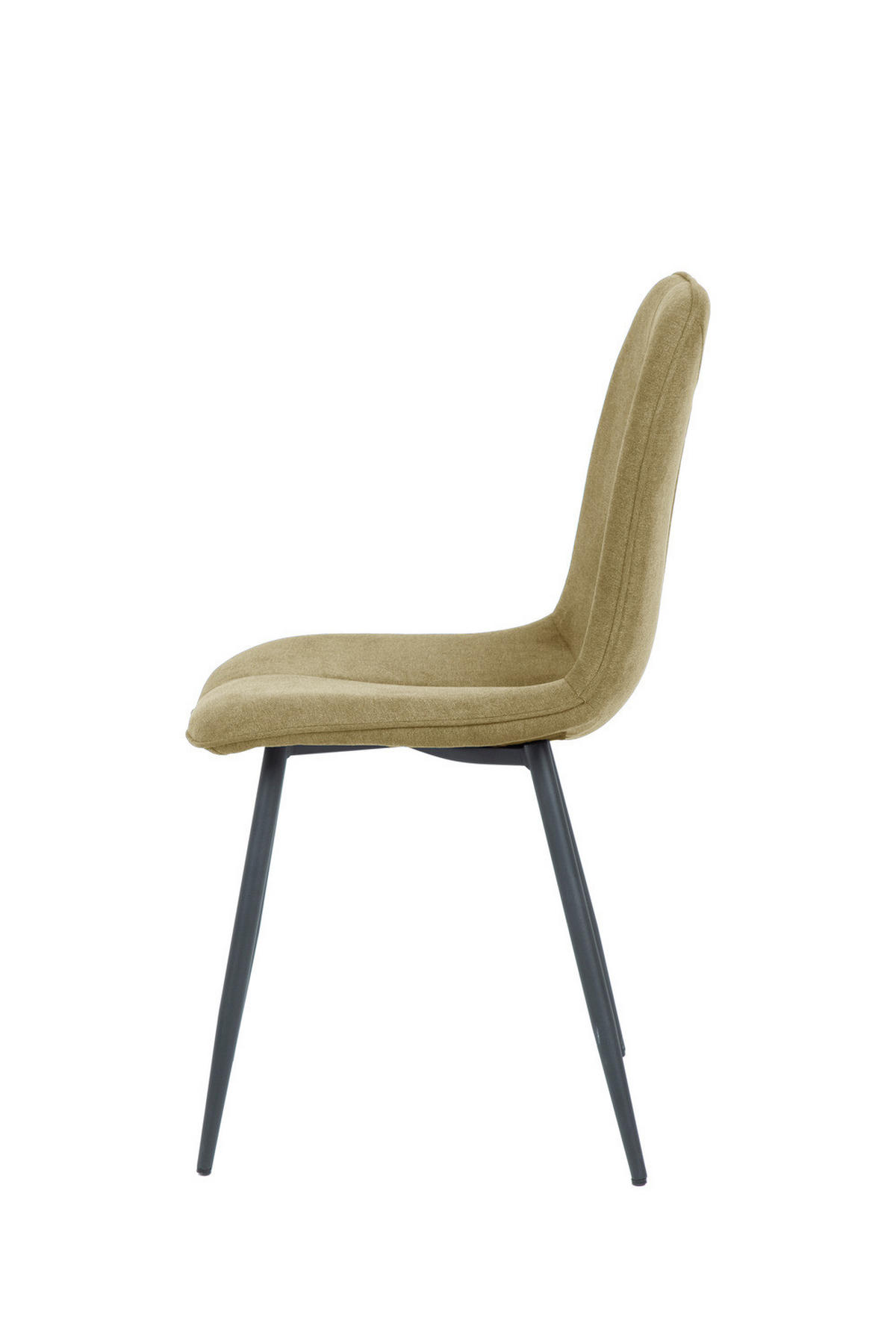 POLSTERSTUHL 4er-Set - Webstoff / Eisen - Beige / Schwarz - Beige/Schwarz, Textil/Metall (45/91/59cm) - home24