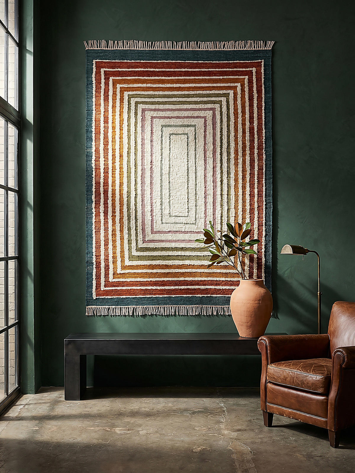 WOLLTEPPICH handgewebt FROND, geometrisch, Bunt, 200 x 300 cm - Multicolor, Textil (200/300cm) - KADIMA DESIGN