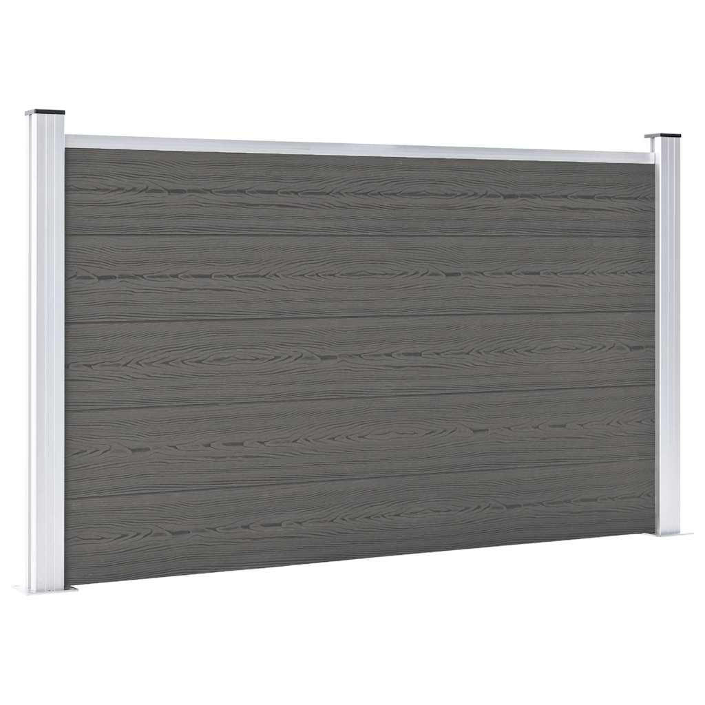 vidaXL Gartenzaun, Grau 180x105 cm