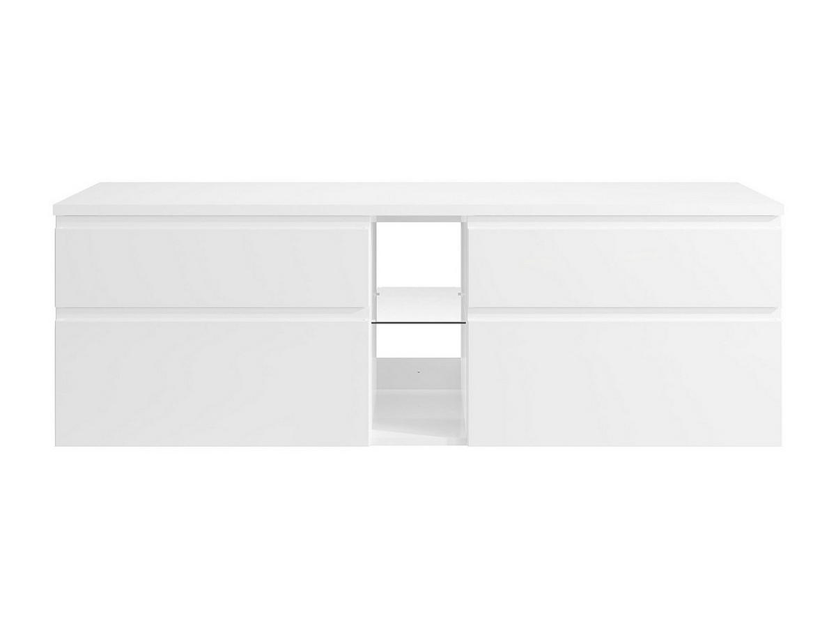 WASCHBECKENUNTERSCHRANK hängend - Weiß - 150 cm - MAGDALENA II - Weiß, Holz (150/46/50cm) - Vente-Unique