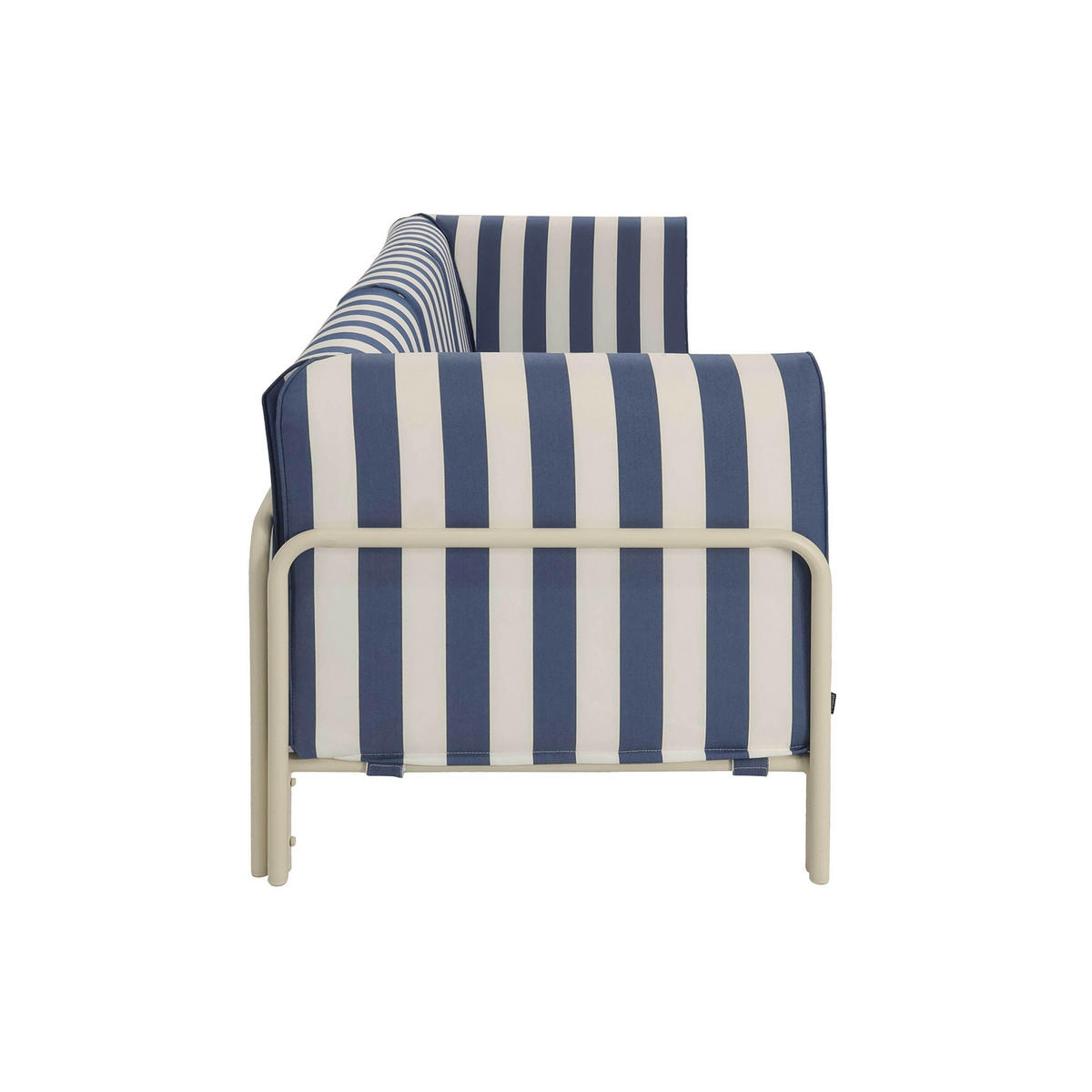 GARTENSOFA mit 3 Sitzplätzen, Blau - Blau, Textil (80/78/216cm) - Oviala
