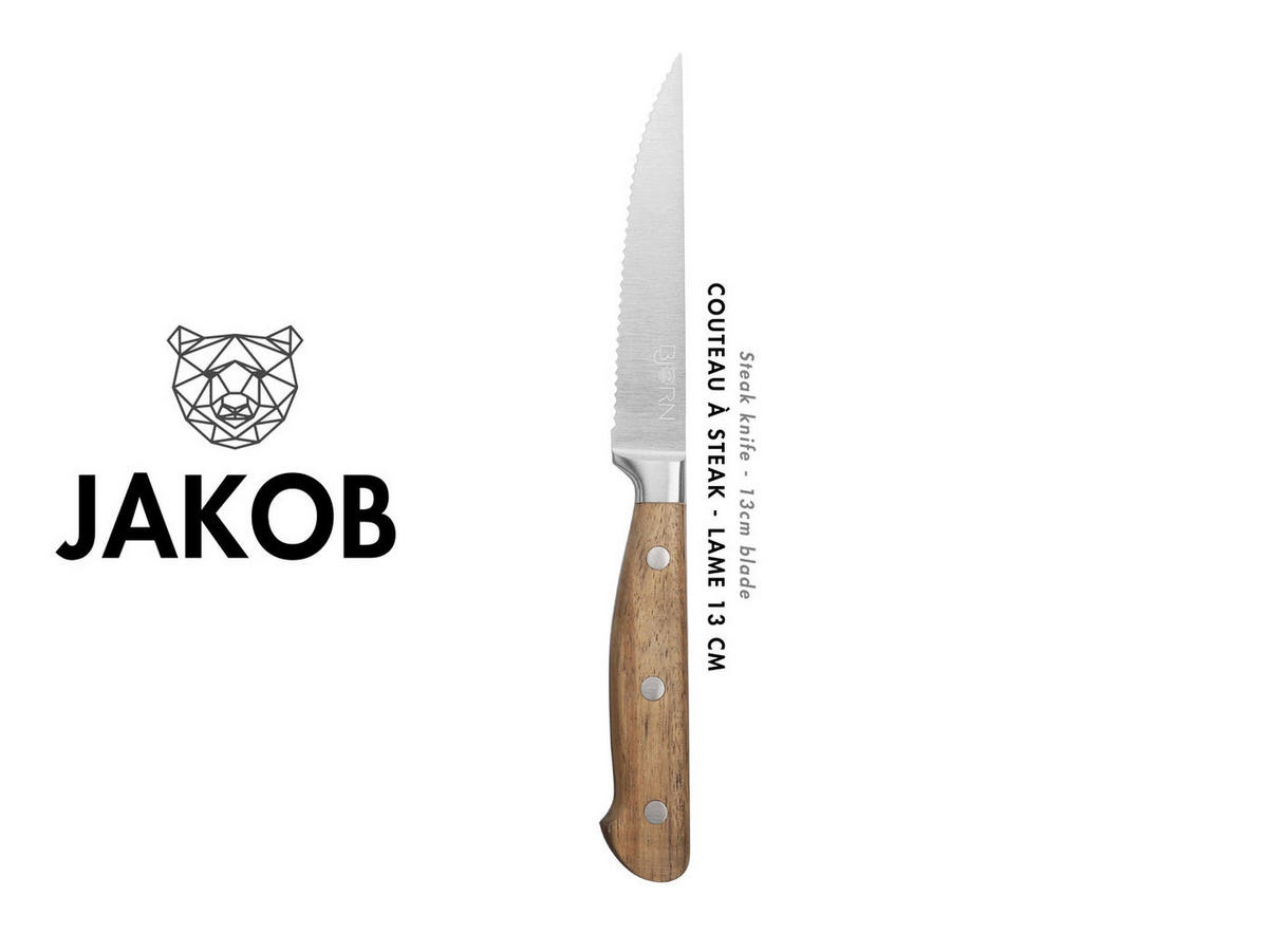 STEAKMESSER Jakob - 6er-Set - Silberfarben, Metall (22cm) - Björn