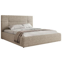 ČALÚNENÁ POSTEĽ CALERIO CLASSIC 140/200 - Béžová Štruktúrovaná látka - Matrac Pocket - čierna/béžová, textil/plast (140/200cm) - MKS