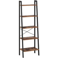 REGAL Rustikales Braun Schwarz 56x34 cm LLS45X Metallkonstruktion - Weiß, Metall (56/172/34cm) - Edanti