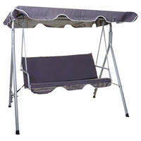 HOLLYWOODSCHAUKEL Grau - Grau, Metall (185/197/113cm) - MCW