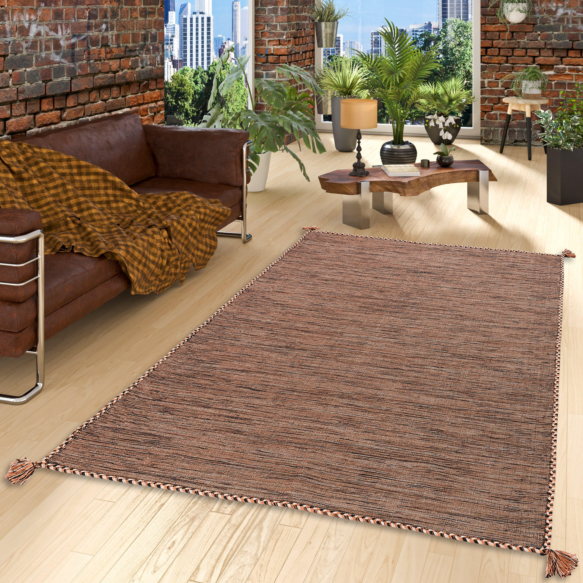 NATUR TEPPICH KELIM PRICO - Beige, Textil (170/240cm) - Pergamon