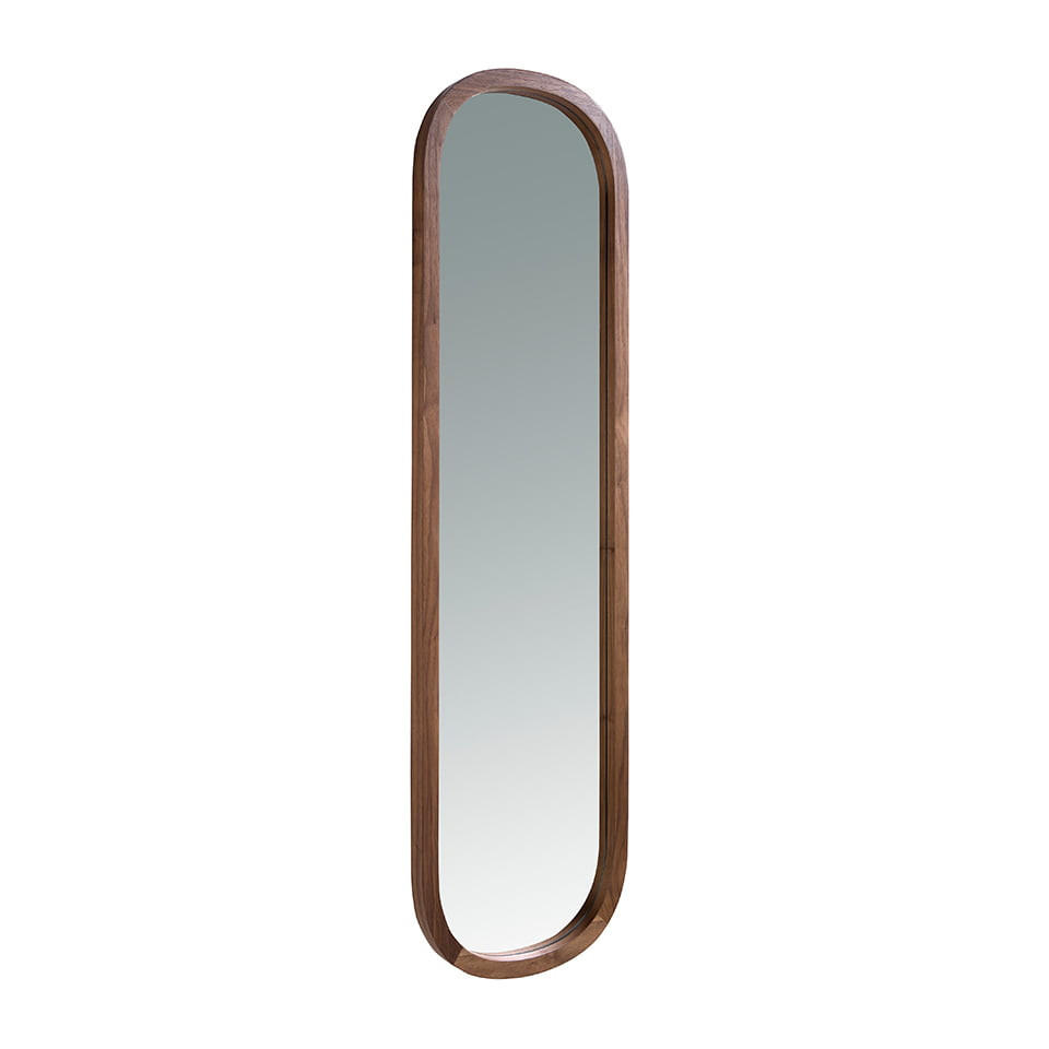 WANDSPIEGEL Walnuss 40/4/4 cm - Walnussfarben, Holz (40/4/4cm) - ANGEL CERDA