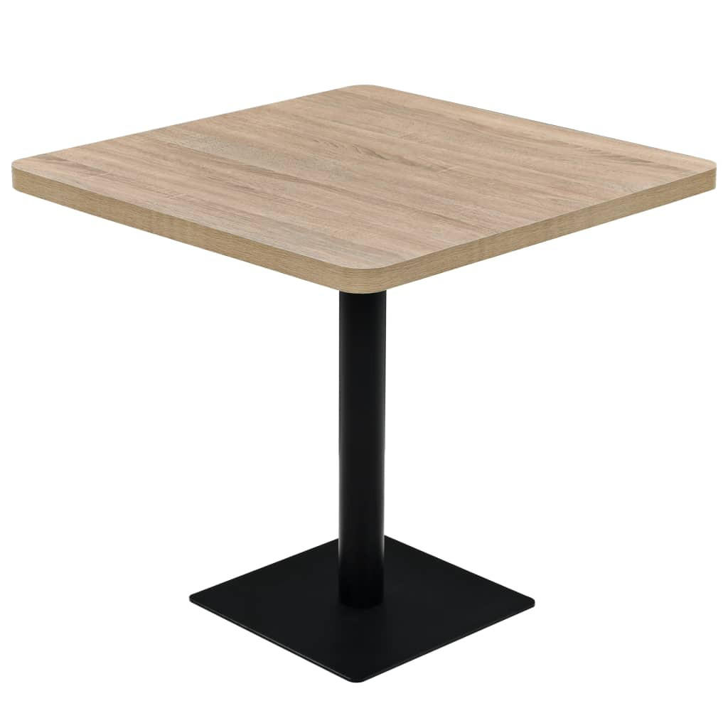 BISTROTISCH Marv Quadratisch 80x80x75 cm Eichenoptik - Eichefarben, Holz (80/80/75cm) - DELUKE