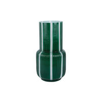 VASE Rayado Retro High - Grün - 32,5 cm - Grün, Glas (32cm) - Present Time