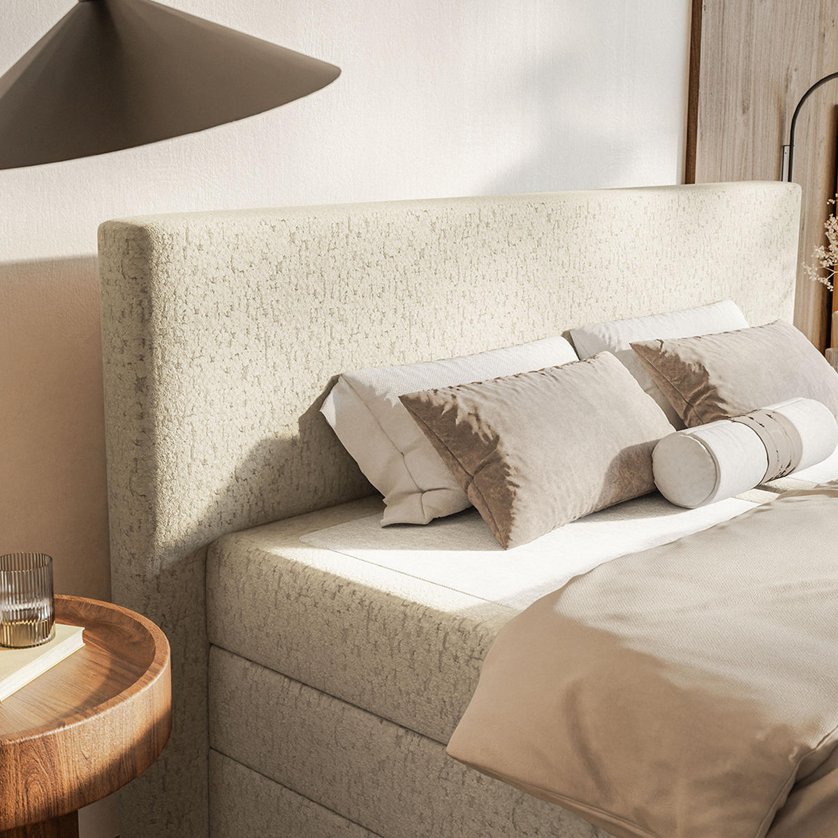 BOXSPRINGBETT Velipoja Premium 140x200 cm, Beige - Beige, Textil (140/200cm) - Fedve