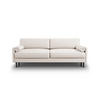 AUSKLAPPBARES-SOFA mit Bettkasten Scott aus strukturiertem Stoff leichtes beige 3 Sitzplätze - Beige, Textil (97/87/212cm) - Micadoni
