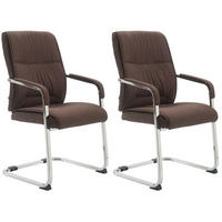 SCHWINGSTUHL 2er Set Stoff braun - Braun, Textil/Metall (58/102/65cm) - CLP