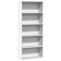BÜCHERREGAL Weiss 80/30/189 Cm Holzwerkstoff - Weiß, Holzwerkstoff (30/189/80cm) - vidaXL