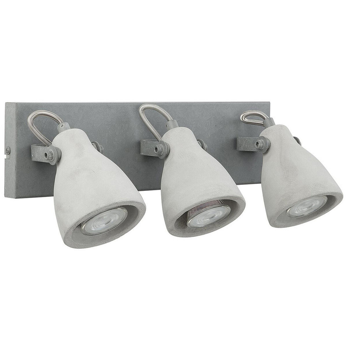 WANDLEUCHTE Mistago 36/15/10 cm - Grau, Stein (36/10/15cm) - Beliani