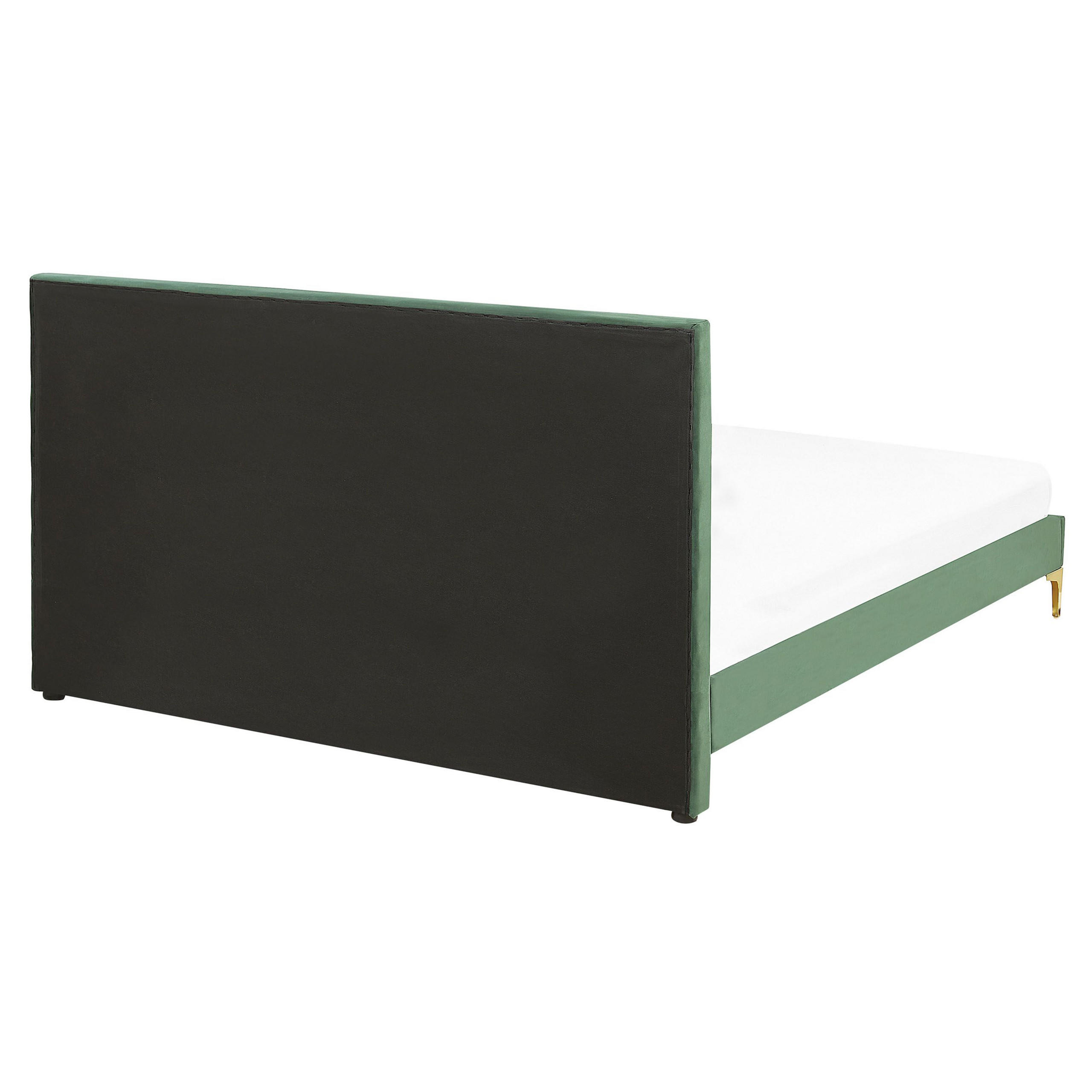 Beliani Doppelbett Dunkelgrün 160x200 cm
