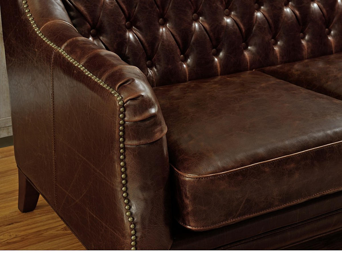 SOFA ohne Schlafmöglichkeit - -Sitzer - Leder - Schokoladenbraun - - Braun, Leder (138/84/84cm) - Vente-Unique