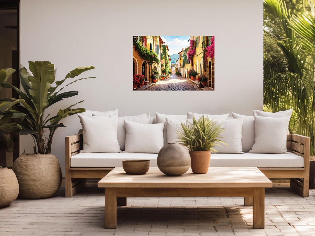 GARTEN-POSTER 90x60 cm Gartendeko: Italien - Gelb, Kunststoff (90/60/2cm) - artissimo