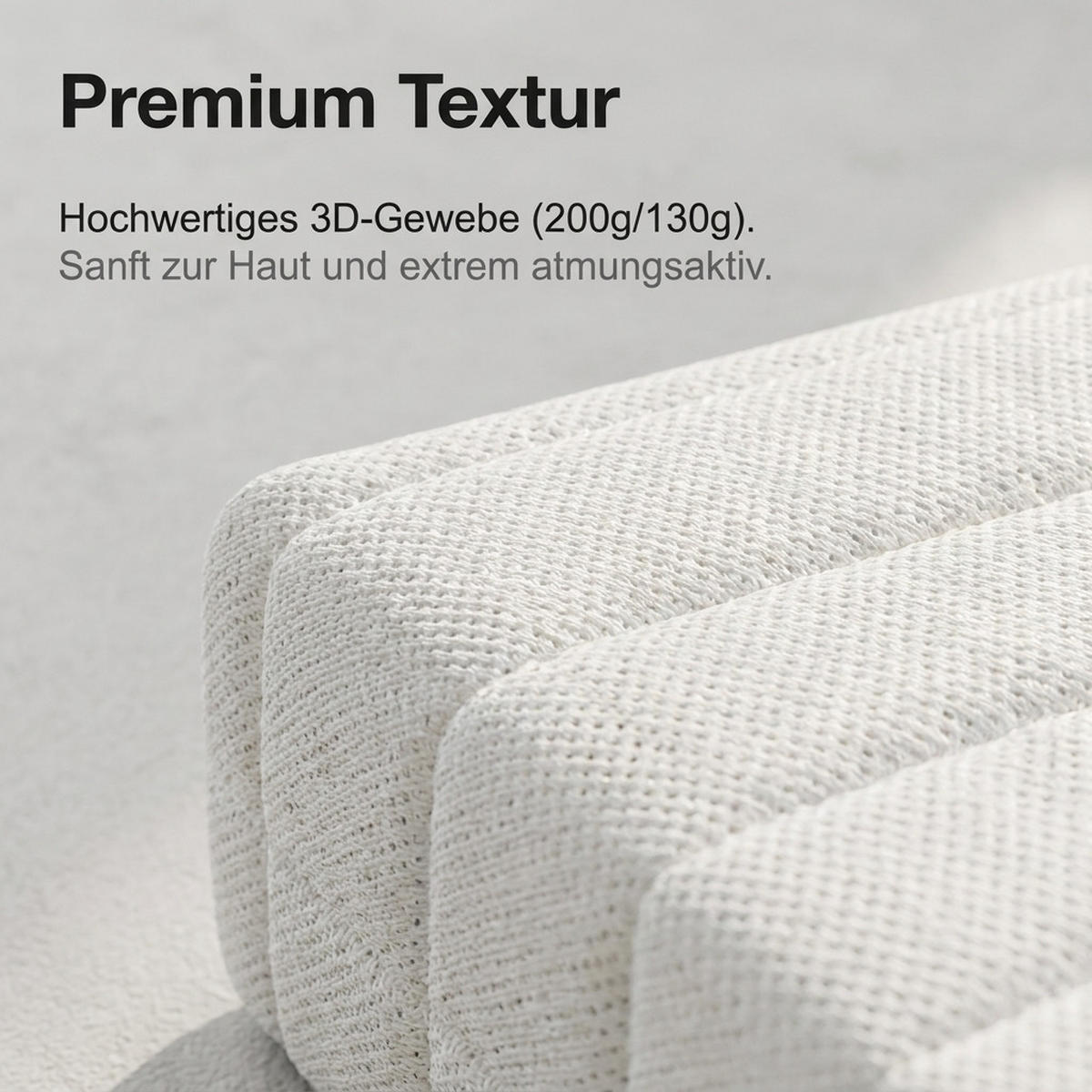 KALTSCHAUMMATRATZE 90/200 cm Weiß Höhe 20cm - Weiß, Textil (90/200cm) - Oxeza