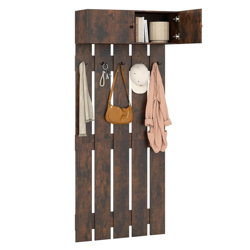 Costway Garderobe Braun 90x210x33 cm
