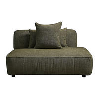 RECAMIERE ohne Schlaffunktion - 1 Person - stoff - khaki Lelaco - Schlammfarben, Textil (145/74/105cm) - Vente-Unique