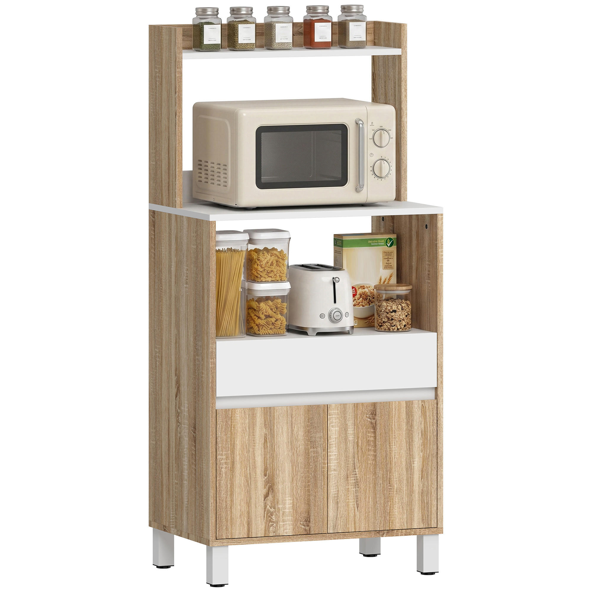 Pangivo Küchenschrank Eiche 40x131x60 cm