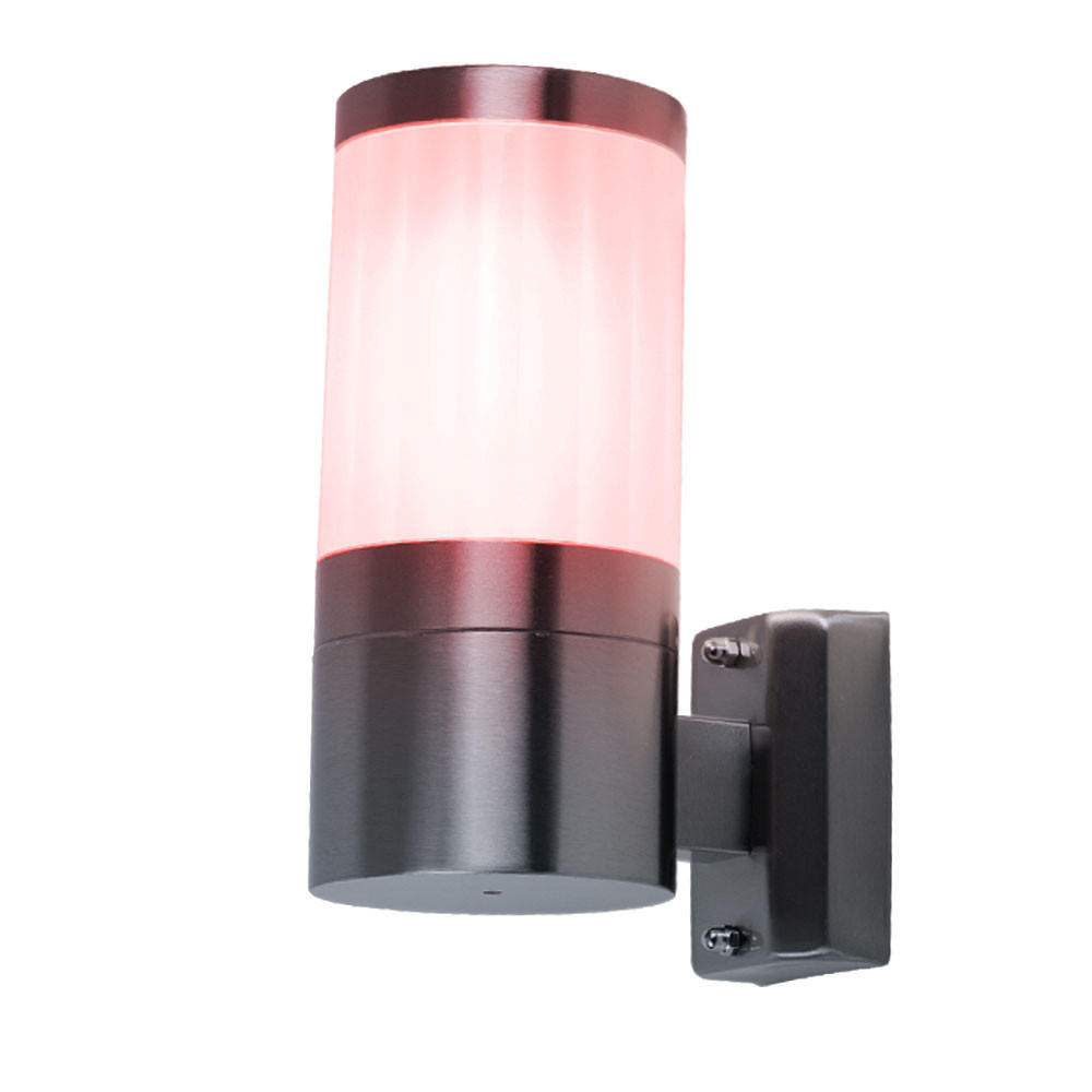 LED AUSSENLEUCHTE Edelstahl Silber - Silberfarben, Metall (15.5/15.5/24cm) - Globo Lighting