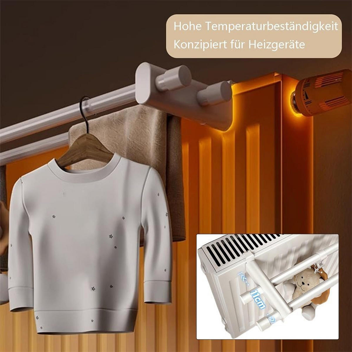 HANDTUCHSTANGE , 50 cm Handtuchhalter - Weiß, Metall (11/4/50cm) - BELZ