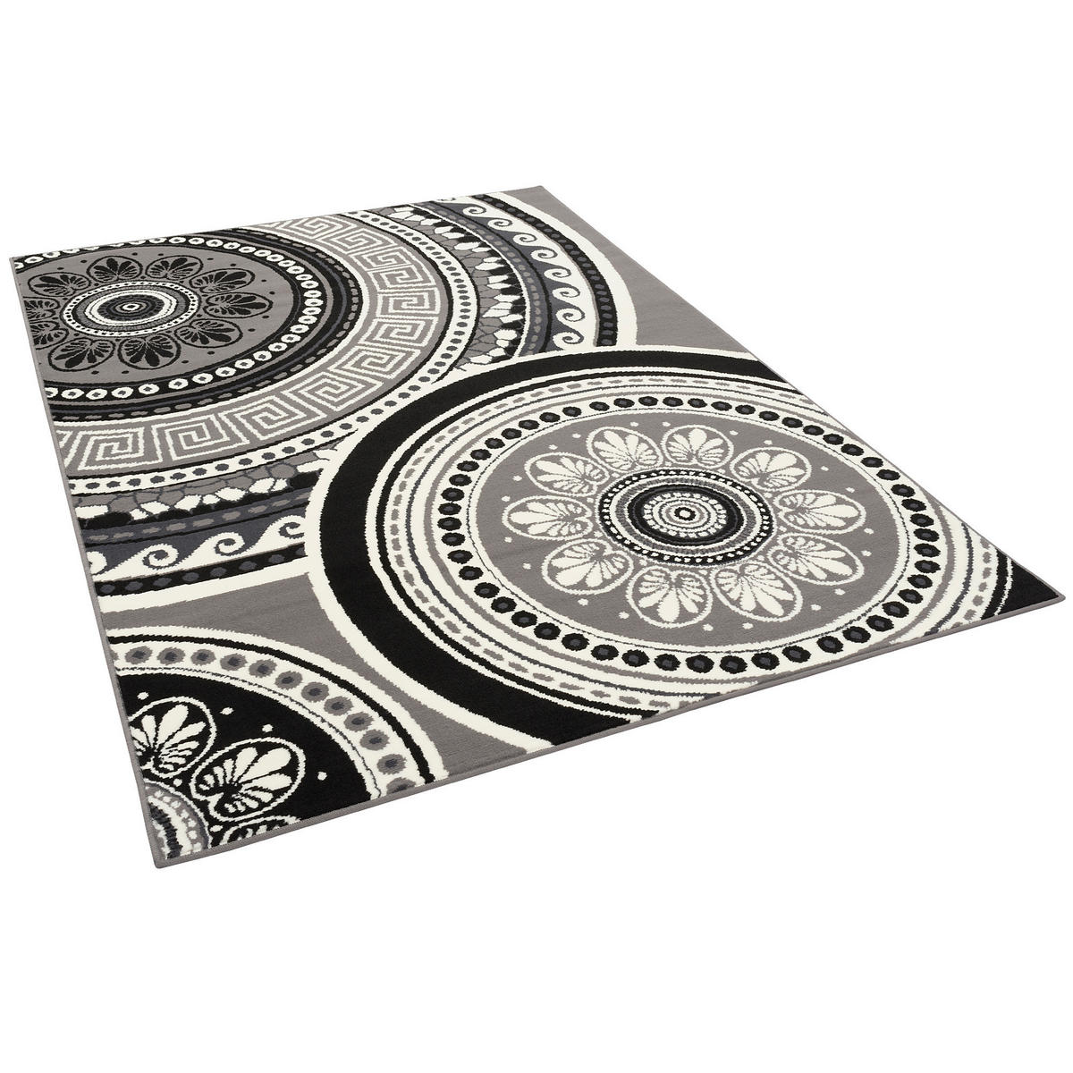 TEPPICH TRENDLINE MANDALA - Schwarz, Textil (140/200cm) - Pergamon
