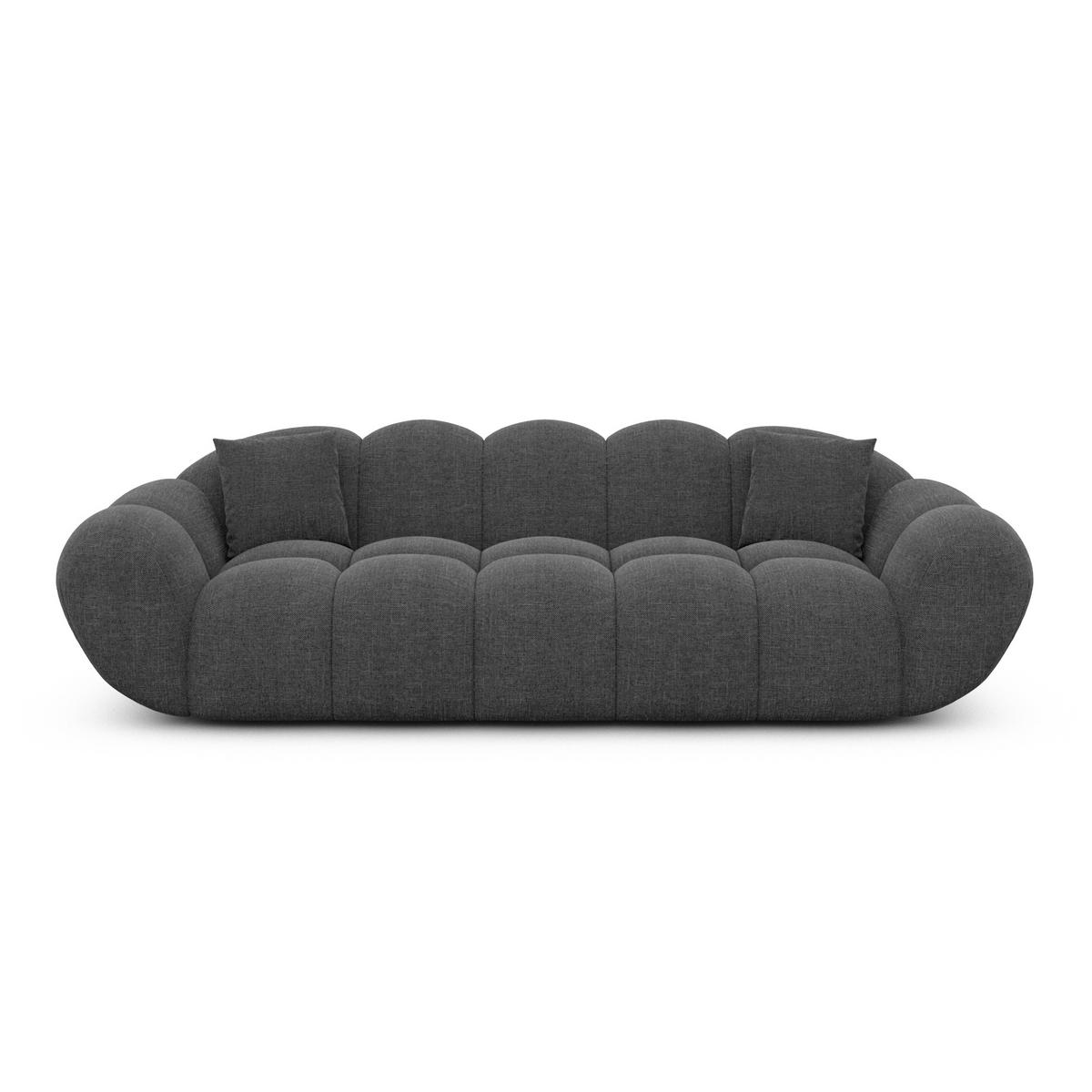 3-SITZER-SOFA Liva Anthrazit Strukturstoff - Anthrazit, Textil (223/70/93cm) - VAROYAL