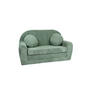KINDERSOFA MIT VERLÄNGERUNG aus Kuschel-Cord in Hellgrün - Hellgrün, Textil (100/60/50cm) - Fortisline