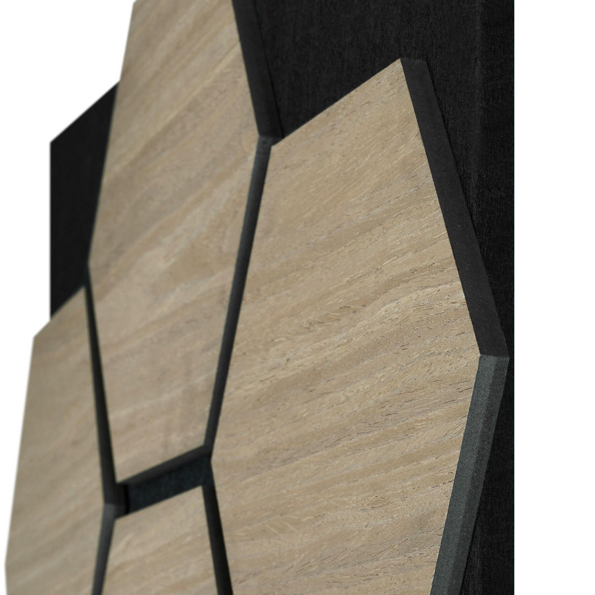 AKUSTIKPANEELE Sonic Shield, je 76 x 62 x 1,8 cm, Größe flexibel anpassbar, Eiche dunkel - Wildeiche, Holz (62/1.8/76cm) - tectake