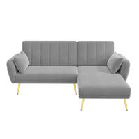 SCHLAFSOFA L-Form mit Zusatzecke und Schlaffunktion - Grau, Textil (191.5/80/130cm)
